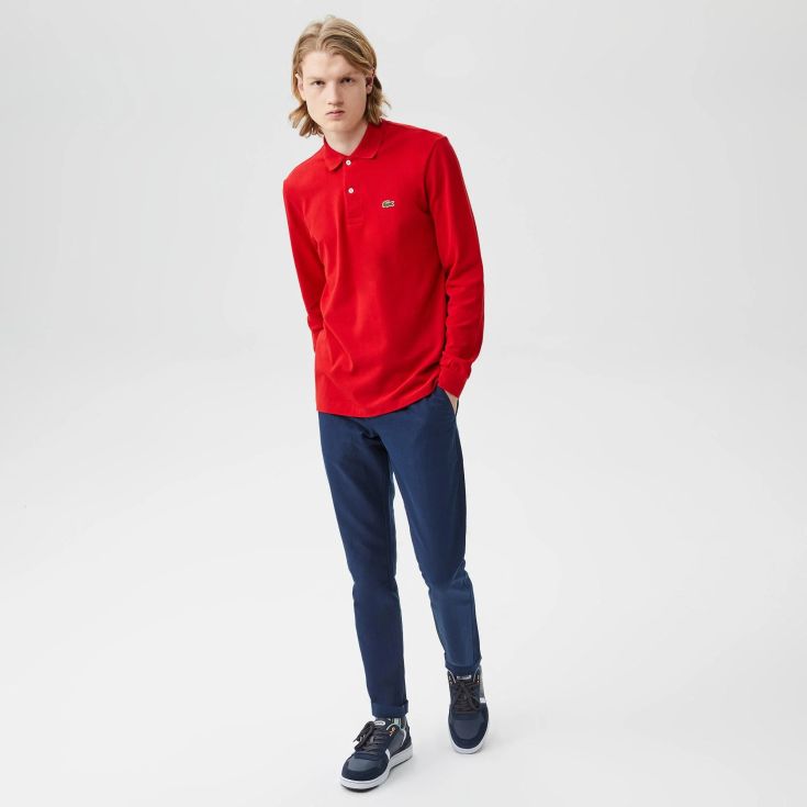 Мужское поло Lacoste L.12.21 Classic fit с длинным рукавом