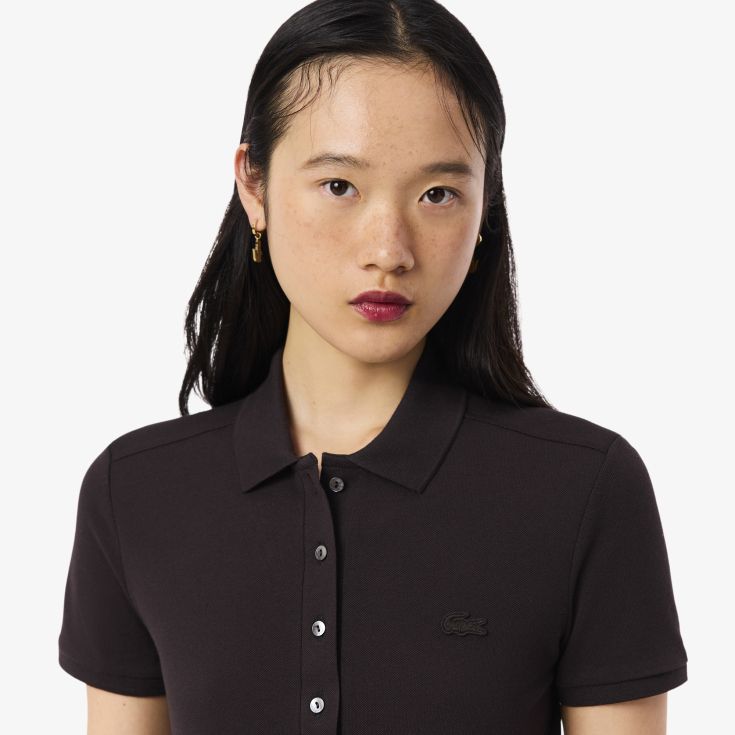 Женское поло Lacoste Slim Fit из эластичного хлопка