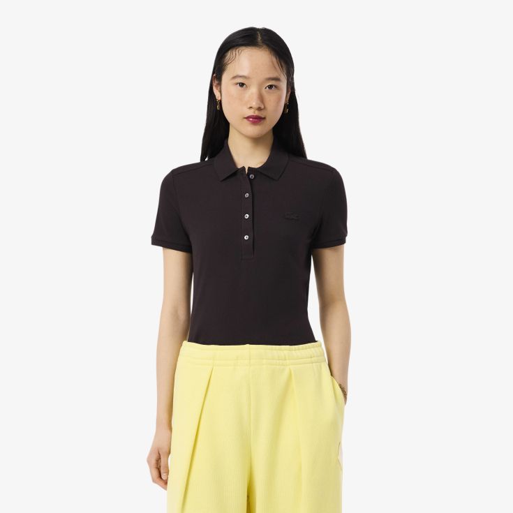 Женское поло Lacoste Slim Fit из эластичного хлопка