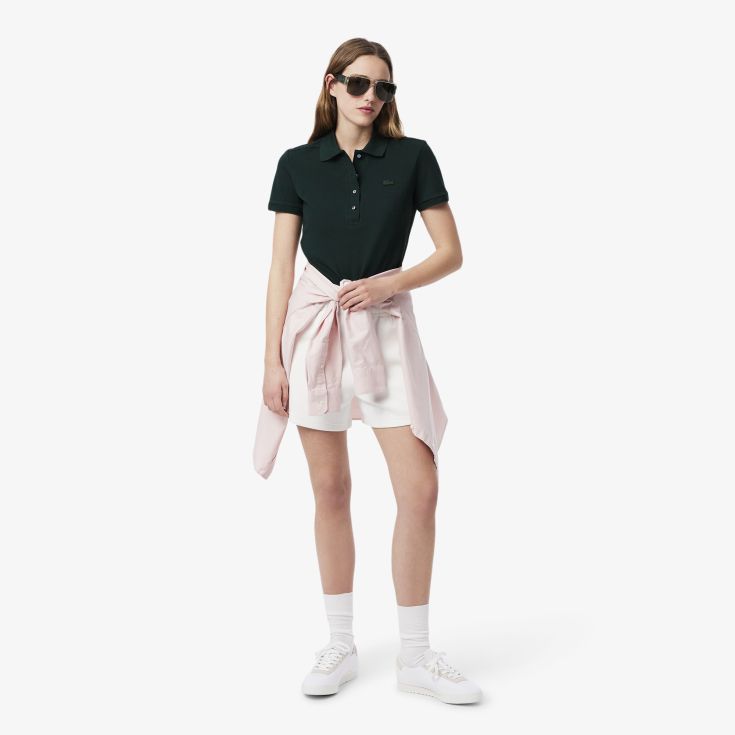 Женское поло Lacoste Slim Fit из эластичного хлопка