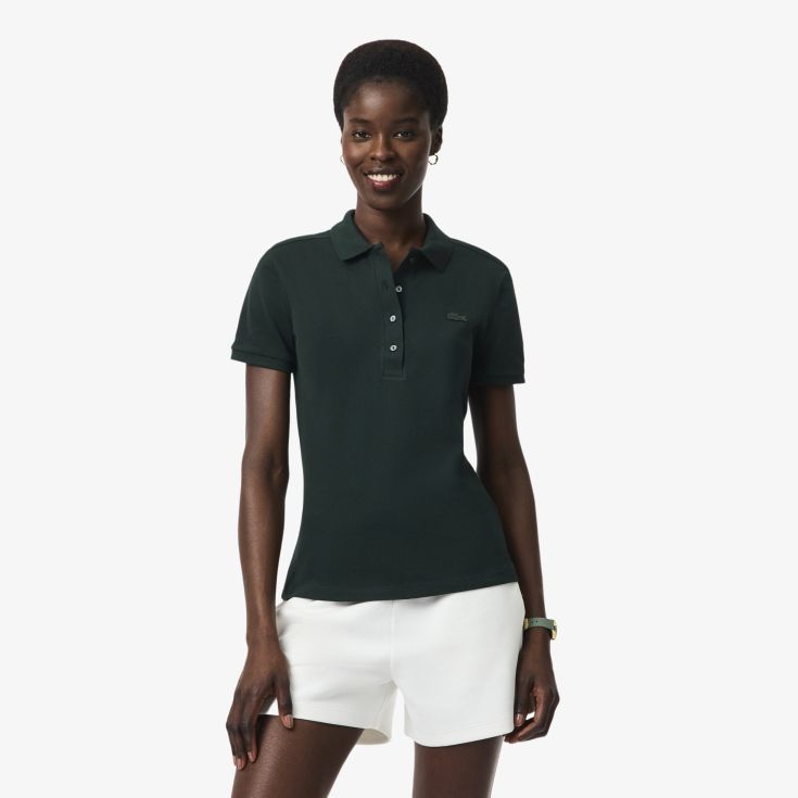 Женское поло Lacoste Slim Fit из эластичного хлопка