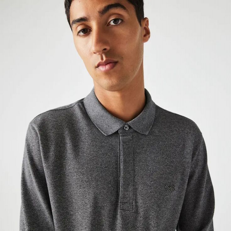 Мужское поло с длинным рукавом Lacoste