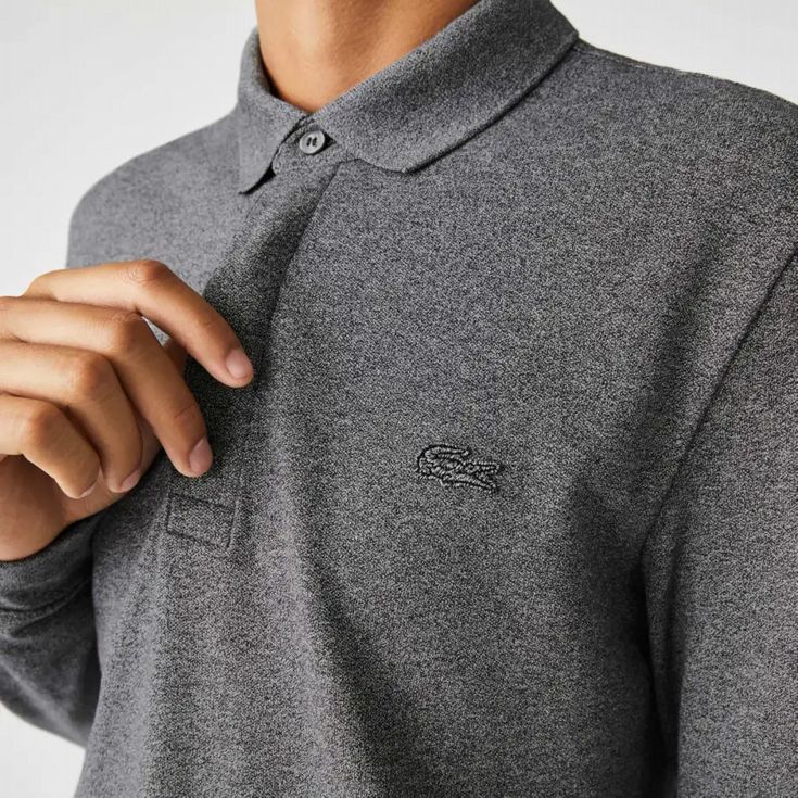 Мужское поло с длинным рукавом Lacoste
