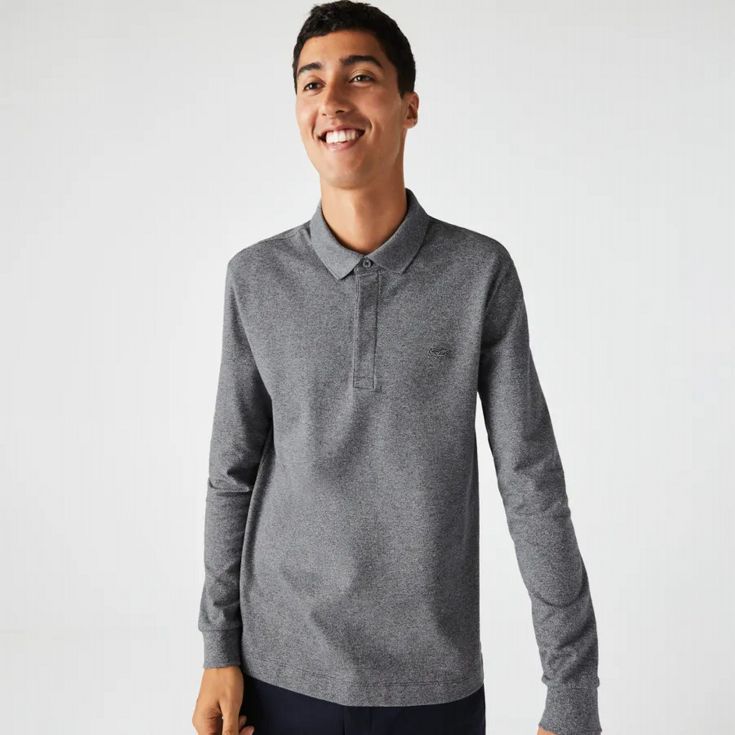 Мужское поло с длинным рукавом Lacoste