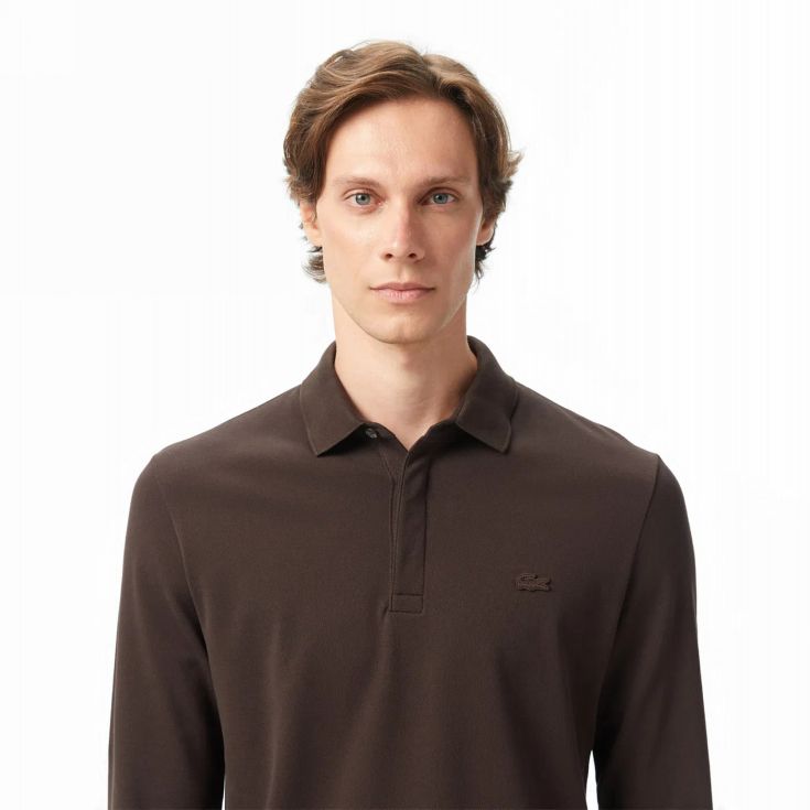 Мужское поло с длинным рукавом Lacoste