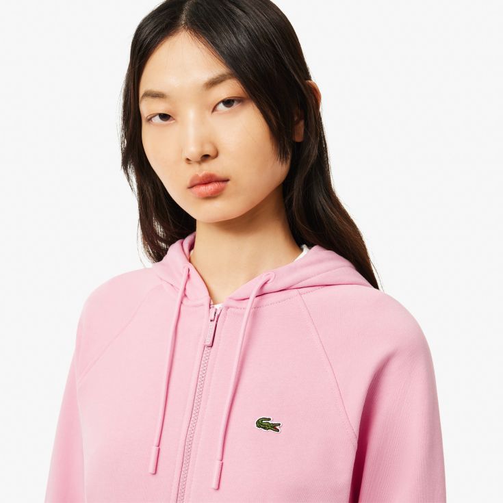 Женское худи на молнии Lacoste